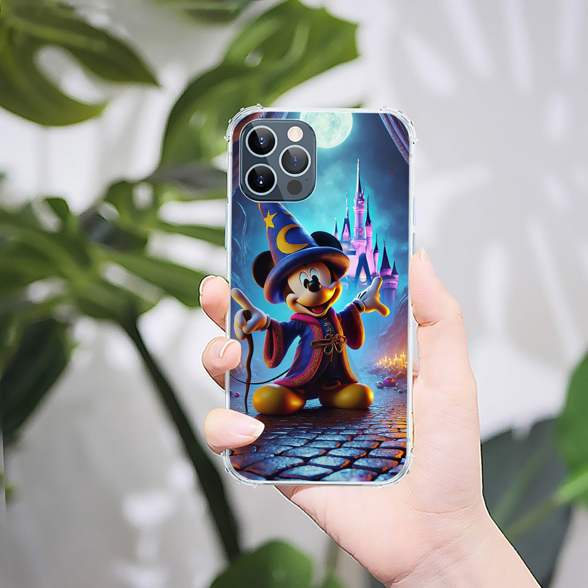 （画像用） ミッキーマウス Mickey Mouse 【iPhone 12シリーズ対応】透明スマホケース（クリアソフトケース）